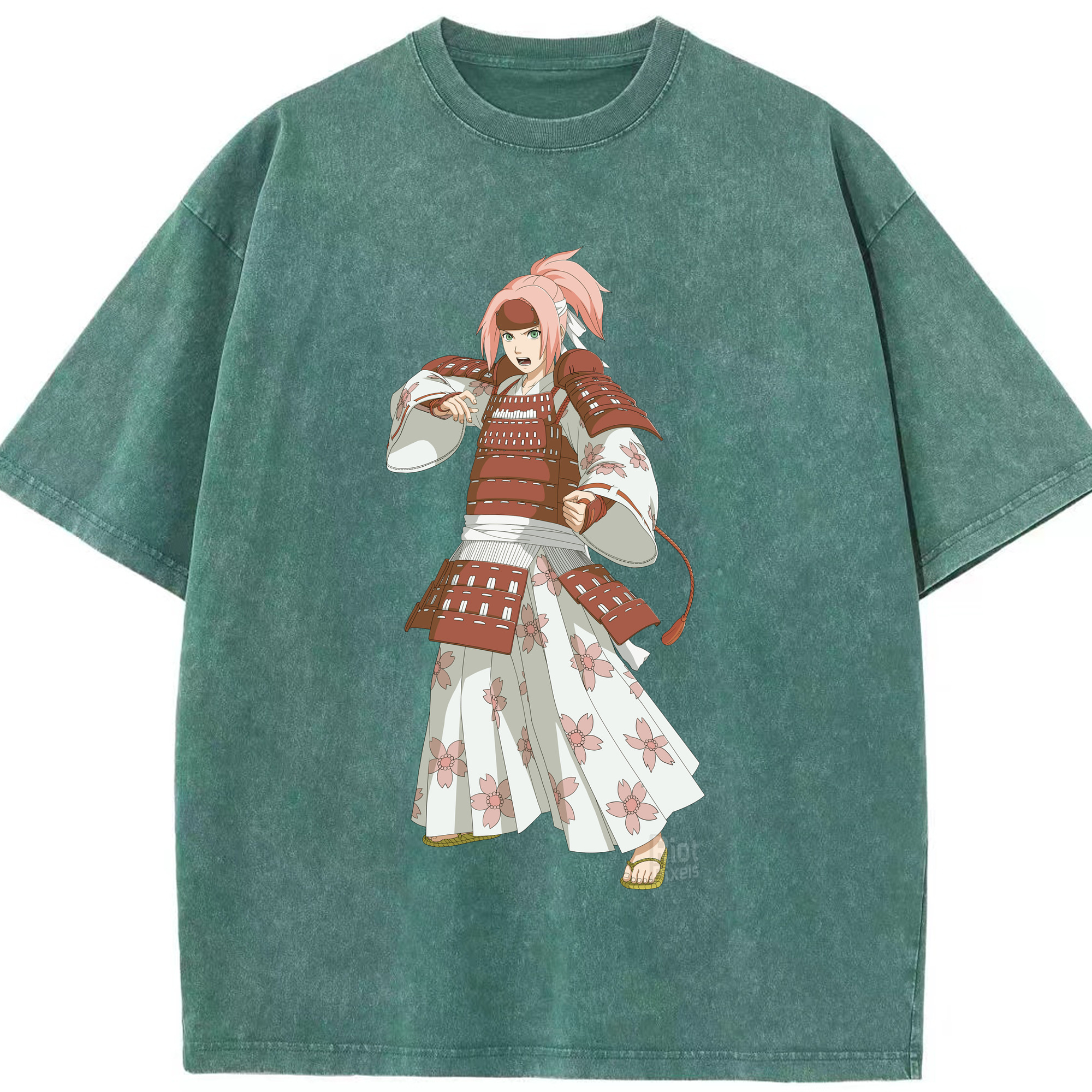 （画像用） NARUTO -ナルト- 春野サクラ Haruno Sakura 綿100% ヴィンテージ風 半袖Tシャツ（フロントプリント）